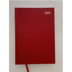 ValueX Desk Diary A5 Week To View 2026 Burgundy - BUSA53 Burg