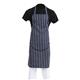 Whites Butchers Stripe Bib Apron with Pocket Blue/White
