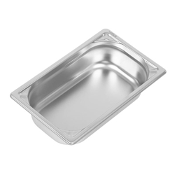 Vogue Heavy Duty Stainless Steel 1/4 Gastronorm Tray 65mm