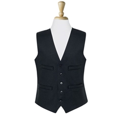 Brook Taverner Mix & Match Single Breasted Waistcoat Black 38 Long 1081D