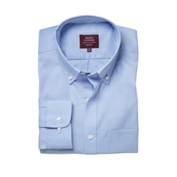 Brook Taverner Whistler Long Sleeve Classic Oxford Shirt Sky Blue 16 Collar 4050E