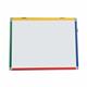Bi-Office Schoolmate Desktop Magnetic Whiteboard Easel; 60x45cm; Dry-Wipe Lacquered Steel Surface; 4-Colour Aluminium Frame
