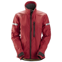 Snickers 1207 Allroundwork Womens Soft Shell Jacket Chili Red/Black Small [Regular]