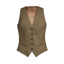 Brook Taverner Olivia Waistcoat Green Check Small 2363F