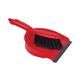 Janit-X Value Colour Coded Dustpan and Brush Set Red - PACK (24)