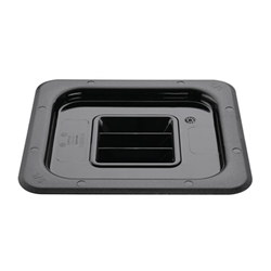 Vogue Polycarbonate 1/6 Gastronorm Lid Black