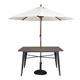 Bolero Complete Outdoor Aluminium Table Dark Wood Effect 1200x760mm