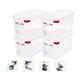 Araven Polypropylene 1/4 Gastronorm Food Containers 4.3Ltr (4 pack)