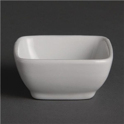Olympia Whiteware Miniature Rounded Square Dishes 60mm (12 pack)