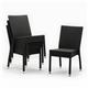 Bolero PE Wicker Side Chairs Charcoal (Pack of 4)