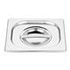 Vogue Stainless Steel Gastronorm Tray Set with Lids 1/6 (6 pack)