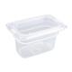 Vogue Polypropylene 1/9 Gastronorm Container with Lid 100mm (4 pack)
