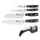 Vogue Tsuki 4-Piece Knife Set & Sharpener