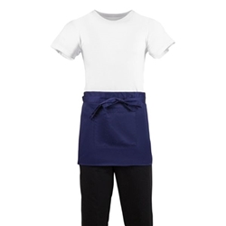 Whites Short Bistro Apron Navy Blue