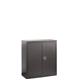 Steel contract cupboard with 1 shelf 1000mm high - black