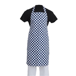 Whites Bib Apron Blue & White Check