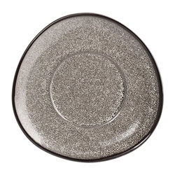 Olympia Mineral Triangular Cappuccino Saucer Grey Stone 150mm (6 pack)
