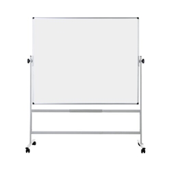 Bi-Office Revolving Whiteboard; Double-Sided Lacquered Steel Surface; Aluminium Structure; 180x120cm