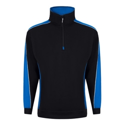 Orn 1288 Avocet 1/4 Zip Sweatshirt Black/Reflex Blue XL 
