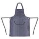 Whites Butchers Stripe Bib Apron with Pocket Blue/White