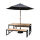 Bolero Acacia Wood and Steel Industrial Benches 1600mm (2 pack)