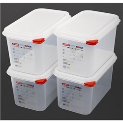 Araven Polypropylene 1/4 Gastronorm Food Containers 4.3Ltr (4 pack)