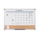 Bi-Office Maya 3-In-1 Magnetic Month Planner; Lacquered Steel And Cork Surface; Grey Plastic Frame; 900x600mm