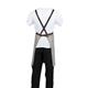 Southside Linen Blend Bib Apron Grey