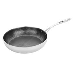 Vogue Tri-Shield Stainless Steel Frying Pan with Clad Coating 28cm