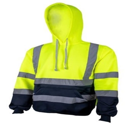 Unbreakable U302 Sherman Two-Tone High Visibility Hoodie Yellow/Navy 2XL
