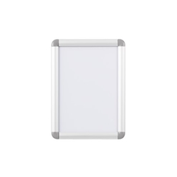 Bi-Office Wall Mounted Curled Snap Display; Aluminium Frame With Plastic Corners; A4