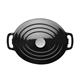 Vogue Black Oval Casserole Dish 5Ltr