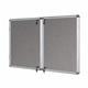 Bi-Office Enclore Display Case; Grey Felt Surface; 2 Lockable Acrylic Doors; Aluminium Frame; 2430x1230mm - 40x A4