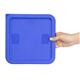 Hygiplas Square Food Storage Container Lid Blue Medium