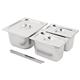Vogue Stainless Steel Gastronorm Tray Set 1/2 and 2x 1/4 with Lids