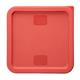 Hygiplas Square Food Storage Container Lid Red Medium