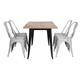 Bolero Bistro Steel Side Chairs Grey (4 pack)