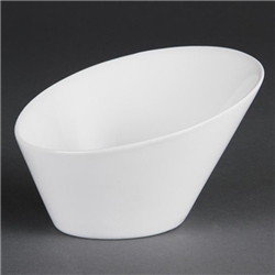 Olympia Whiteware Oval Sloping Bowls 176x 203mm (3 pack)