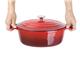 Vogue Red Oval Casserole Dish 6Ltr