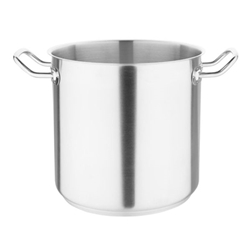 Vogue Stainless Steel Deep Stock Pot 24cm