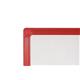 Bi-Office Maya Non-Magnetic Gridded Whiteboard; Dry Erase Surface; Red Plastic Frame; 2400x1200mm