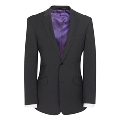 Brook Taverner Sophisticated Avalino Tailored Fit Single Breasted Jacket Charcoal 50 Regular 5647C