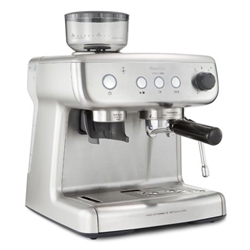 Breville Barista Max Espresso Machine Makes Latte & Cappuccino Coffee Maker with Integrated Bean Grinder & Steam Wand 2.8 L Water Tank 15 Bar Italian 