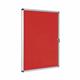 Bi-Office Enclore Display Case; Red Felt Surface; Lockable Acrylic Door; Aluminium Frame; 1160x981mm - 15x A4