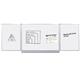 Bi-Office Infinity Trio Magnetic Whiteboard; Lacquered Steel Surface; Aluminium Frame; 1200x900mm