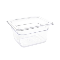 Vogue Polycarbonate 1/6 Gastronorm Container 100mm Clear