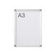 Bi-Office Wall Mounted Curled Snap Display; Aluminium Frame With Plastic Corners; A3