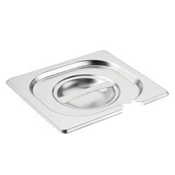 Vogue Stainless Steel 1/6 Gastronorm Notched Lid
