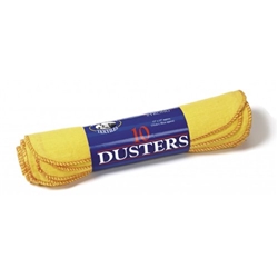 Yellow Duster Cloth's Red Trim 28cm x 33cm 8-Pack - PACK (36)