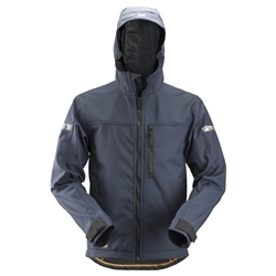 Snickers 1229 Allroundwork Soft Shell Jacket With Hood Navy/Black Small [Regular]